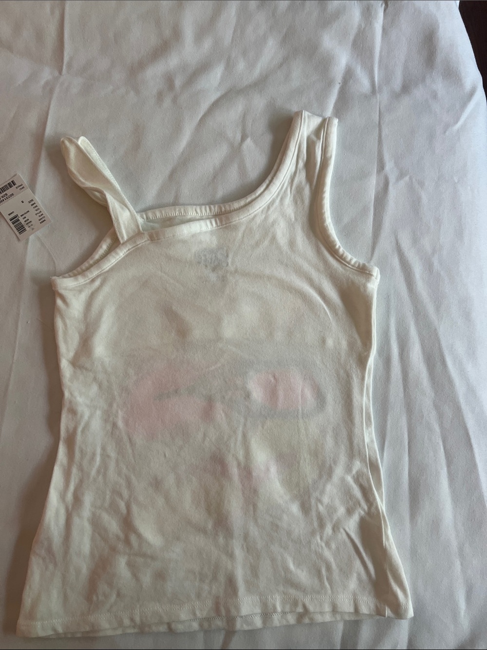 Justice Girls White Tank with Neon Flip-Flop Graphic - Picture 5 of 11